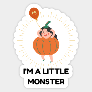 I am a little monster - Baby Halloween Sticker